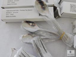 Lot of Chelsea pattern Dinnerware Salad Forks & Teaspoons