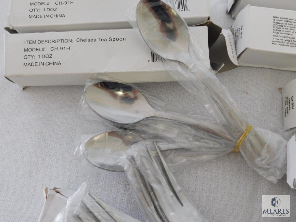 Lot of Chelsea pattern Dinnerware Salad Forks & Teaspoons
