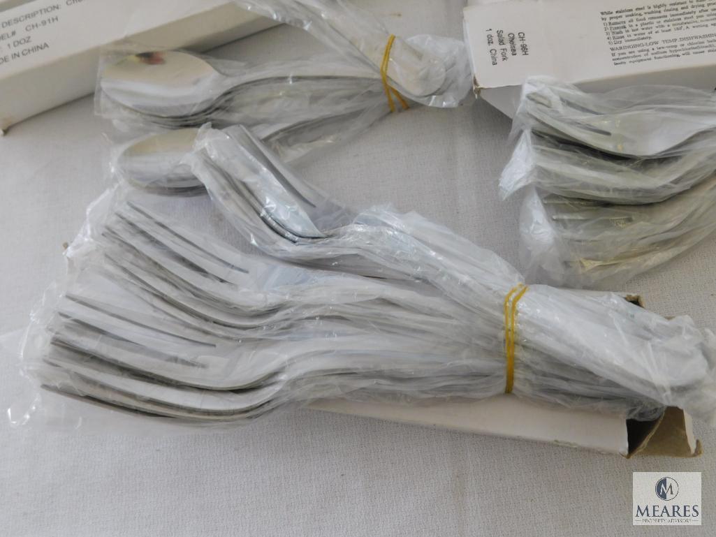 Lot of Chelsea pattern Dinnerware Salad Forks & Teaspoons