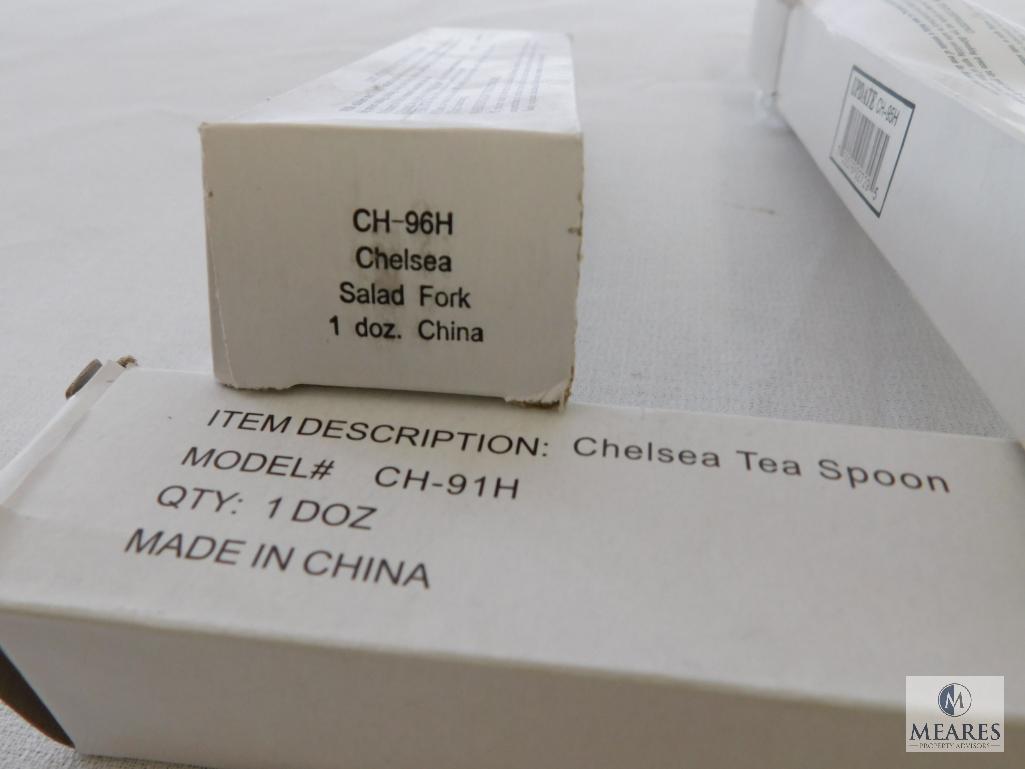 Lot of Chelsea pattern Dinnerware Salad Forks & Teaspoons