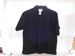 Happy Chef Coat Black Short Sleeve size Medium