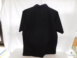 Happy Chef Coat Black Short Sleeve size Medium