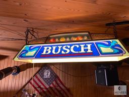 Busch Beer Pool Table Bar Advertising Light - OPERATIONAL
