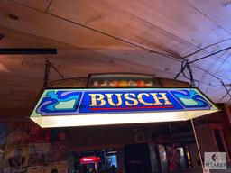 Busch Beer Pool Table Bar Advertising Light - OPERATIONAL