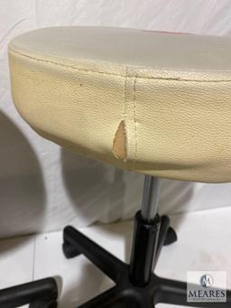 Three Adjustable Cushioned Rolling Stools