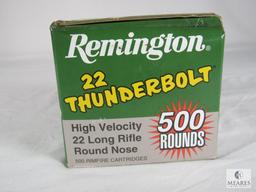 500 Rounds 22 Thunderbolt High Velocity .22 LR Ammo Long Rifle Round Nose