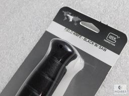 New Glock Field Knife - Black with Saw and matching Sheath with Belt Clip