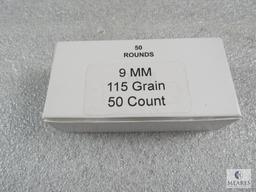 50 Rounds 9mm Luger Ammo 115 Grain Purple Tip Bullets