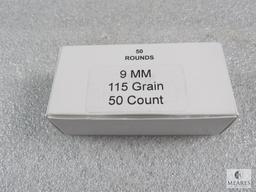 50 Rounds 9mm Luger Ammo 115 Grain Purple Tip Bullets