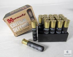 20 Rounds Hornady Critical Triple Defense .410 Shells FTX Slug 2-1/2" Two 35 Cal Balls