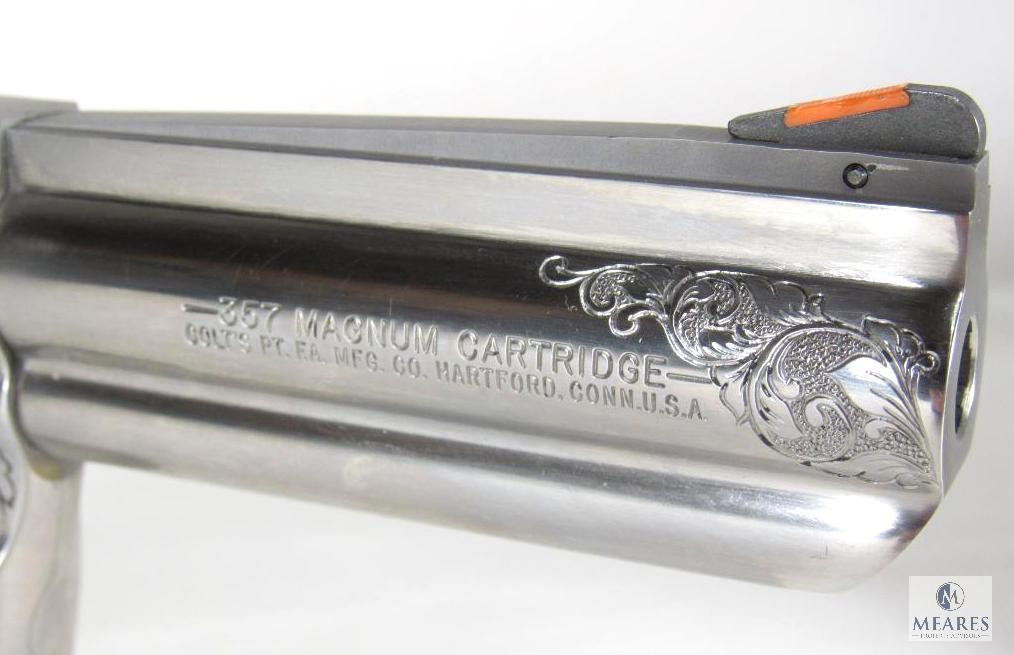 1987 Colt King Cobra .357 Magnum Intricately Engraved Revolver with Box