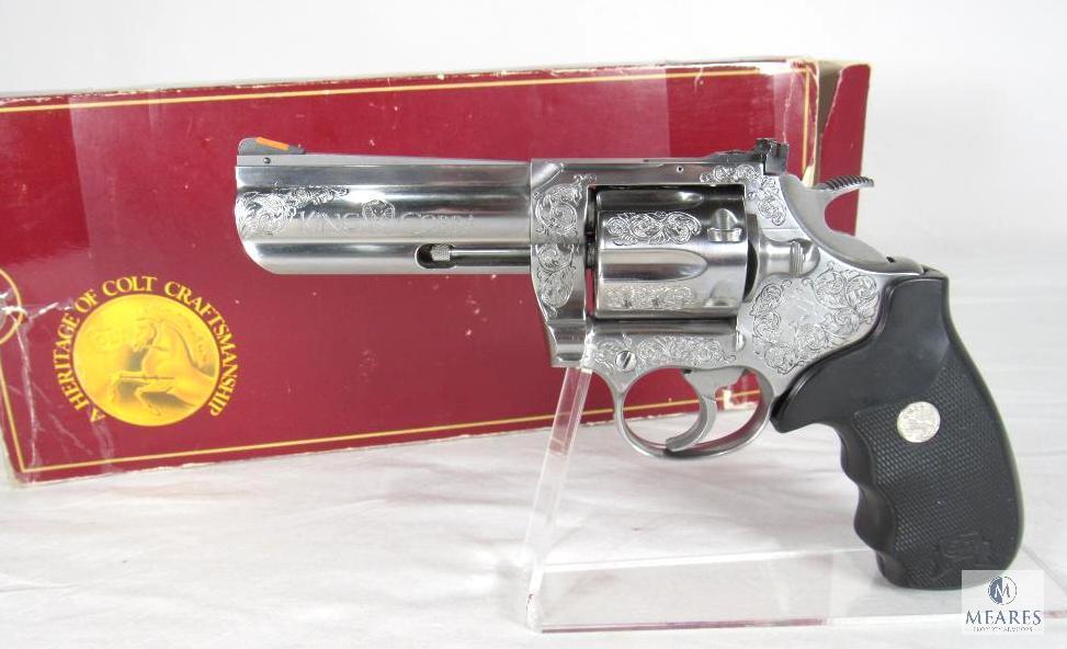 1987 Colt King Cobra .357 Magnum Intricately Engraved Revolver with Box