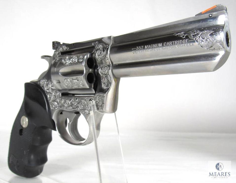1987 Colt King Cobra .357 Magnum Intricately Engraved Revolver with Box