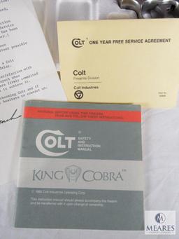 1987 Colt King Cobra .357 Magnum Intricately Engraved Revolver with Box