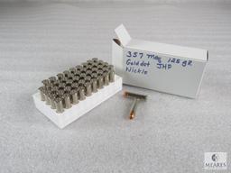 50 Rounds .357 Mag 125 Grain Gold Dot JHP Nickel - possible Reloads