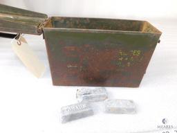 Ammo Can with Approximately 20 lbs of Lead for Casting Bullets 1 pound Slugs