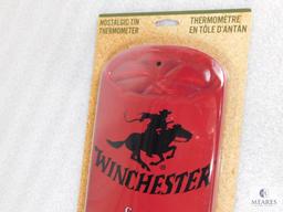 New Large Winchester Nostalgic Tin Indoor/Outdoor Thermometer Shotgun Shell