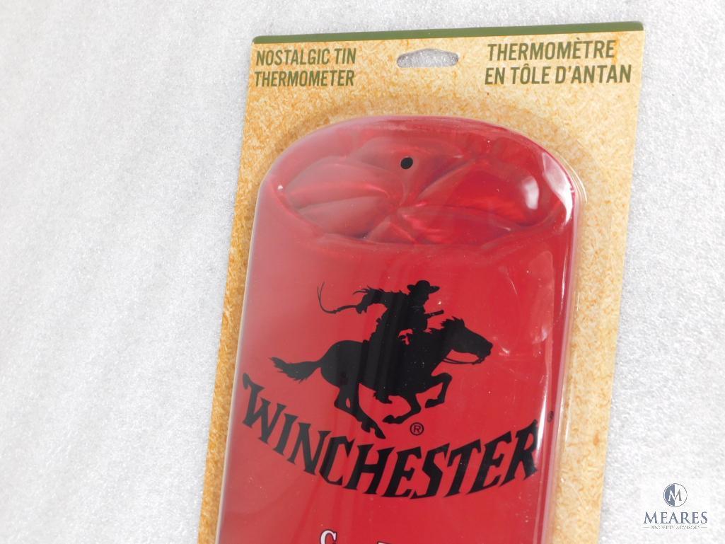 New Large Winchester Nostalgic Tin Indoor/Outdoor Thermometer Shotgun Shell