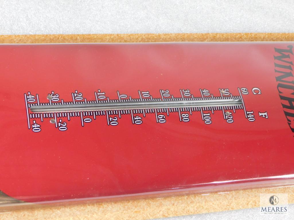 New Large Winchester Nostalgic Tin Indoor/Outdoor Thermometer Shotgun Shell