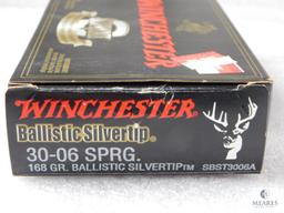 20 Rounds Winchester Ballistic Silvertip .30-06 SPRG 168 Grain Ammo