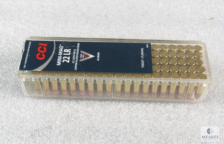 100 Rounds CCI .22LR Mini-Mag 40 Grain Copper-Plated RN 1235 FPS