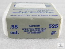16 Count Buffalo Bullet Co .58 Caliber 525 Grain Hollow Base Bullets