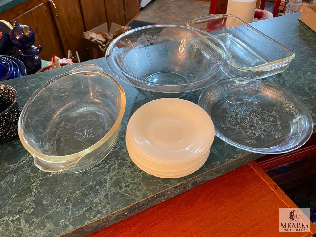 Mixed Lot of Serving Pieces and Fire-King Dishes