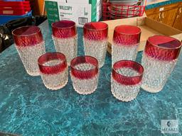 Diamond Point Ruby Flash Glasses