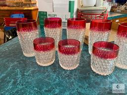 Diamond Point Ruby Flash Glasses