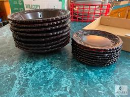 Avon 1876 Cape Cod Ruby Red 5.5" Bread Plates and 7.25" Bowls