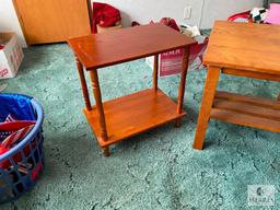 Lot of Two Wooden Side Tables