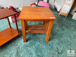 Lot of Two Wooden Side Tables