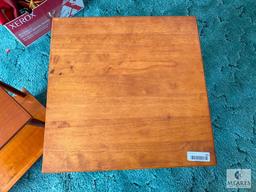 Lot of Two Wooden Side Tables