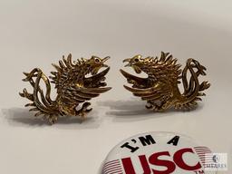 USC Gamecock Cufflinks, Wristwatch, and Pin