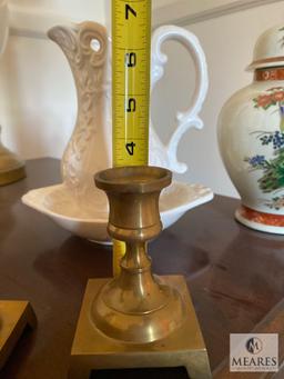 Decorative Lot of Pottery and Brass Items
