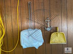 Grill, Extension Cord and Cleaning Items