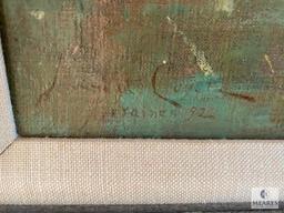 1992 Framed Painting on Canvas - Artist Signed