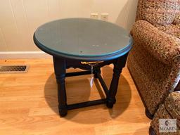 Glass-top Round Occasional Table