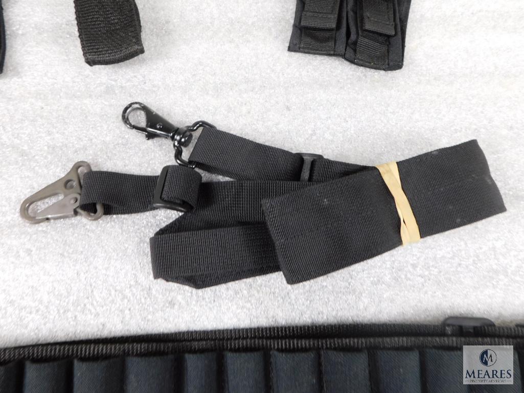 Lot of Assorted Nylon Knife Pouches, Bandolier and Nylon Strap