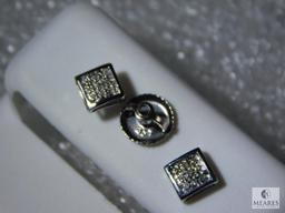 Sterling Earrings With Screwback Clasps (Marked 925)