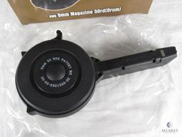 New RWB 9mm Luger 50 Round Drum Magazine Fits Most 9mm GLocks