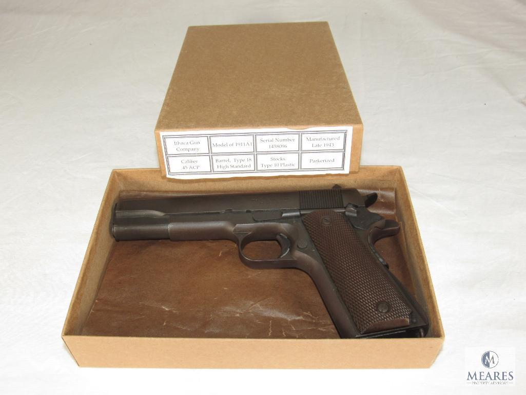 Late 1943 Colt Ithaca 1911A1 .45 ACP Semi-Auto Pistol
