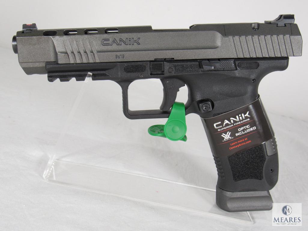 New Canik TP9SFx 9mm Luger Semi-Auto Pistol w/ Vortex Optics and Accessories