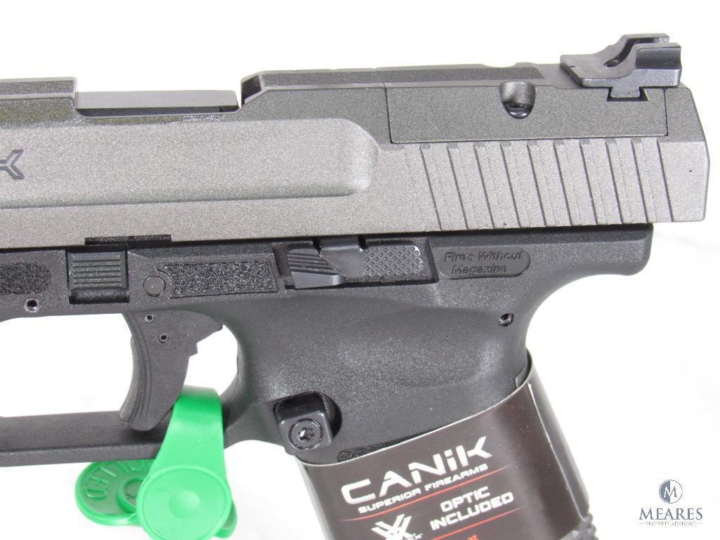 New Canik TP9SFx 9mm Luger Semi-Auto Pistol w/ Vortex Optics and Accessories