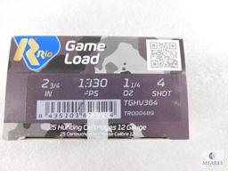 25 Rounds Rio. 12 Gauge Game Load Shotgun Shells