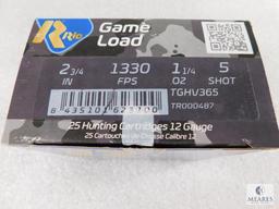 25 Rounds Rio 12 Gauge Game Load Shotgun Shells
