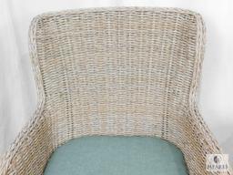Pair of Hampton Bay Synthetic Wicker Chairs with Cushions