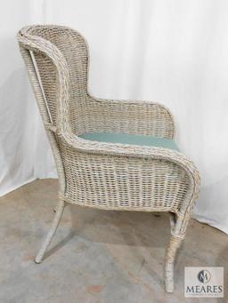 Pair of Hampton Bay Synthetic Wicker Chairs with Cushions