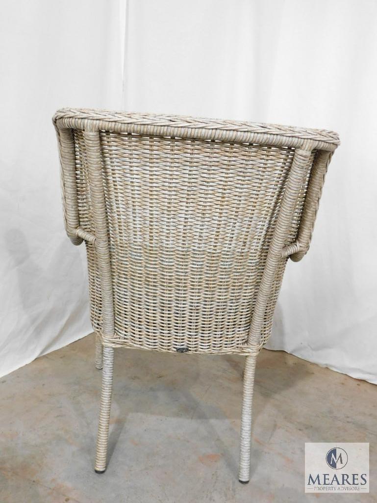 Pair of Hampton Bay Synthetic Wicker Chairs with Cushions