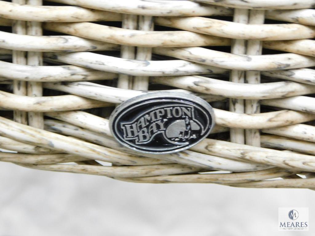 Pair of Hampton Bay Synthetic Wicker Chairs with Cushions